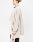 Knitweave Coat, Raw White