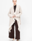Knitweave Coat, Raw White