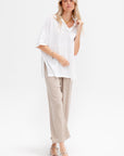 Oversize Polo, White