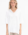 Oversize Polo, White