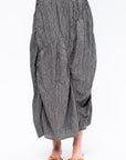 Shirred Skirt, Charcoal