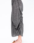 Shirred Skirt, Charcoal