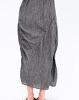 Shirred Skirt, Charcoal