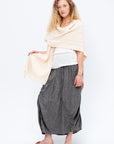 Shirred Skirt, Charcoal