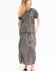 Shirred Top, Charcoal
