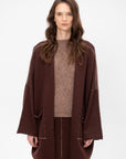 Stitch Wide Cardigan, Merlot