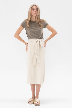 Double Knit Wrap Skirt, Hessian
