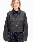 Cropped Blouson, Slate
