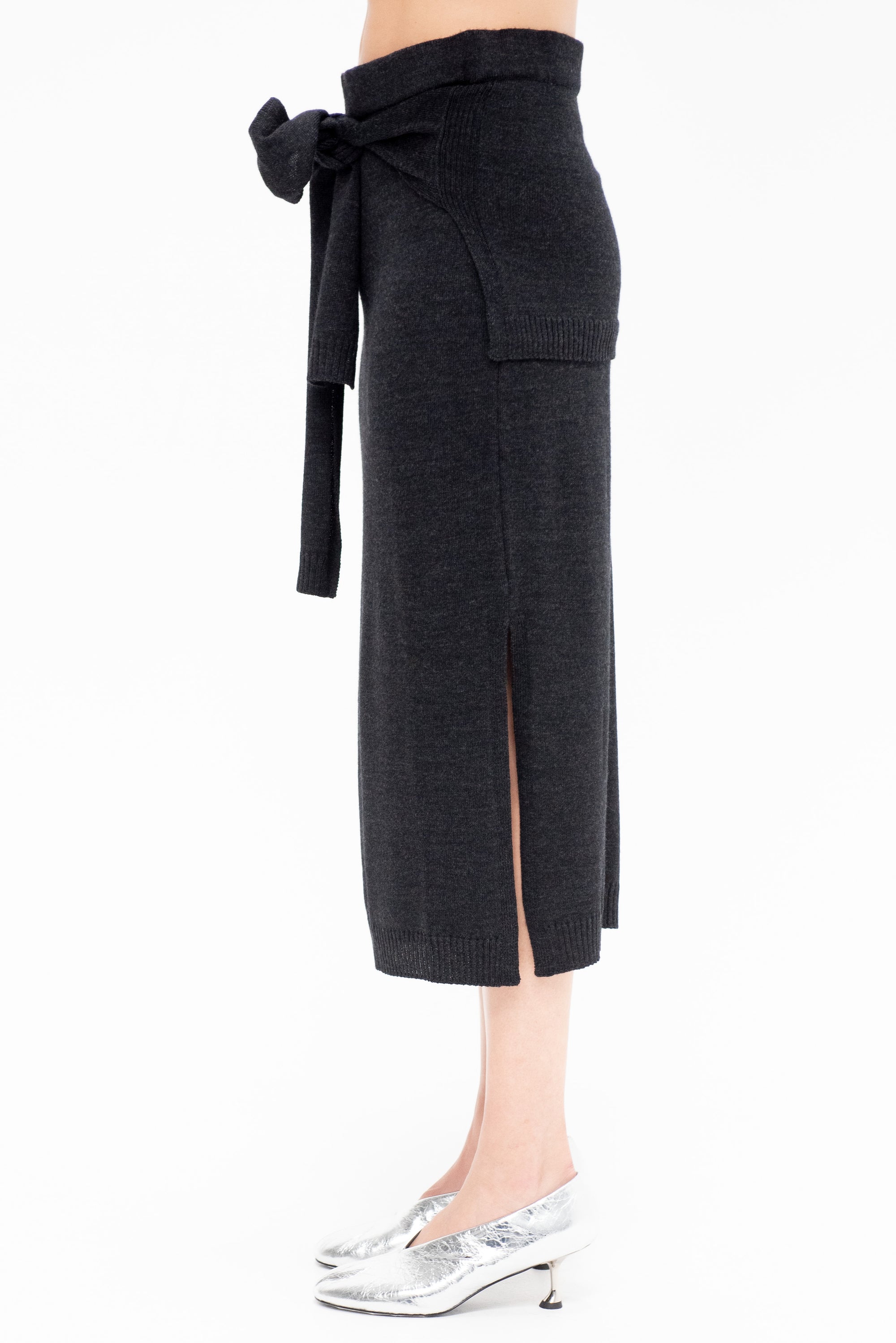 Trompe L'oeil Skirt, Anthracite