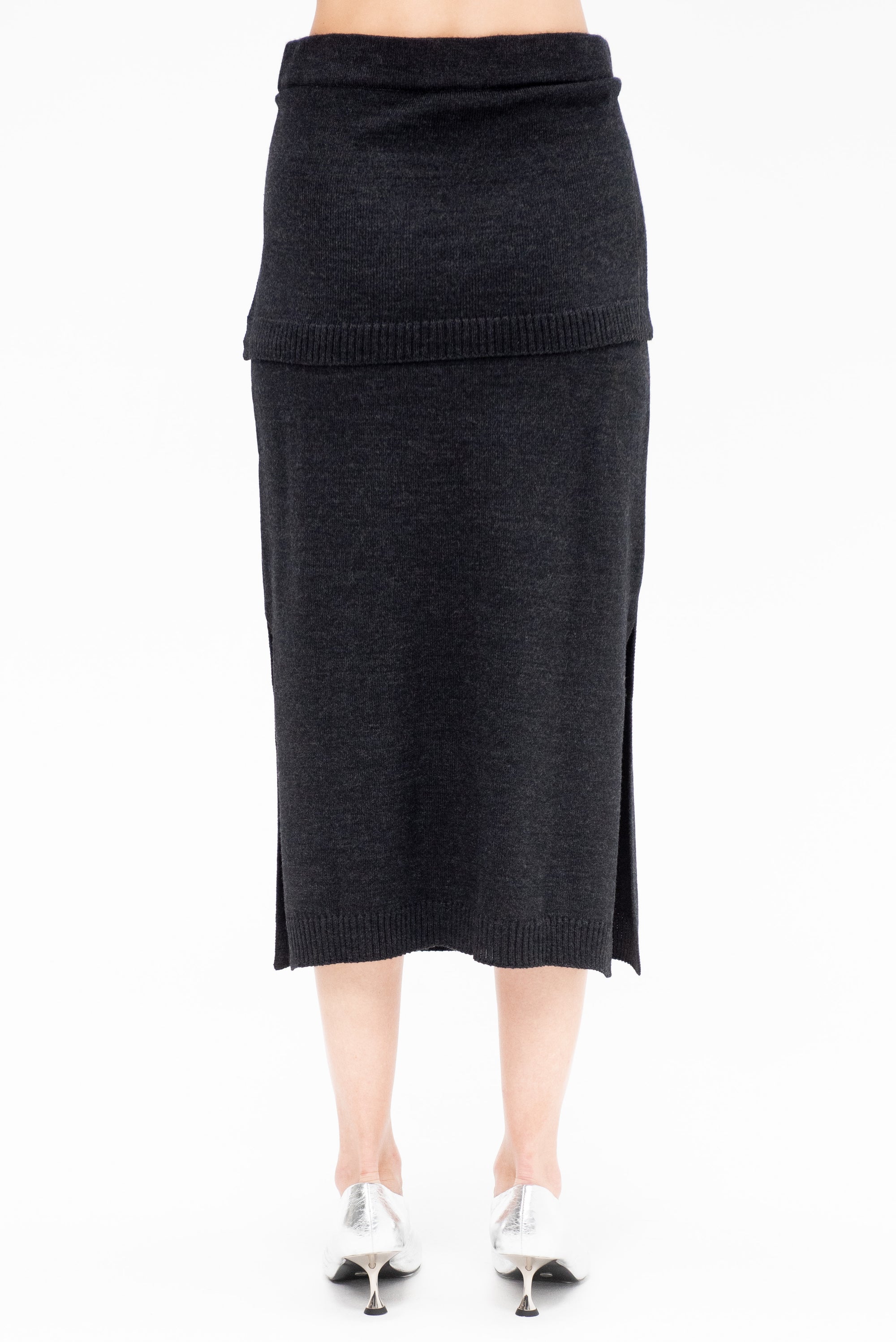 Trompe L'oeil Skirt, Anthracite