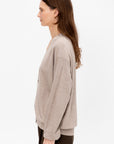 Relaxed Twisted Cardigan, Light Taupe
