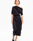 Twisted Hem Dress, Anthracite