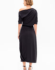 Twisted Hem Dress, Anthracite