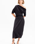 Twisted Hem Dress, Anthracite
