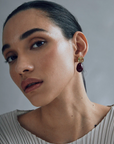 Bean Earrings, Burgundy