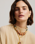 Toro Earrings, Brown
