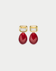 Bean Earrings, Burgundy