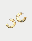 LIZZIE FORTUNATO JEWELS - Saucer Hoops, Dotted Pearl