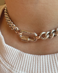 Kick Pleat Exclusive - Bluebonnet Chubby Medium Lock, Sterling & Yellow Gold