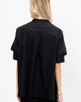 V-Neck Blouse, Black
