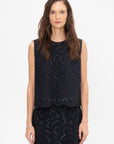 Eyelet Shirt, Night Blue