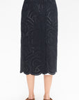 Eyelet Skirt, Night Blue