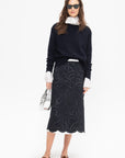 Eyelet Skirt, Night Blue