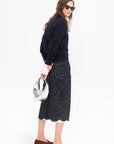 Eyelet Skirt, Night Blue