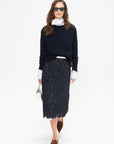 Eyelet Skirt, Night Blue