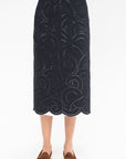 Eyelet Skirt, Night Blue