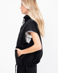 Hoody Sleeveless Gilet, Black