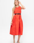 Sleeveless Long Dress, Red