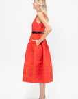 Sleeveless Long Dress, Red