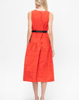 Sleeveless Long Dress, Red