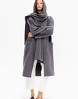 Cloak Sweater Coat, Charcoal