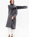 Cloak Sweater Coat, Charcoal