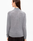 Fine Guauge Mock Neck, Heather Grey