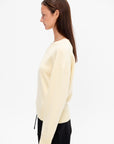 High V-Neck Sweater, Primrose