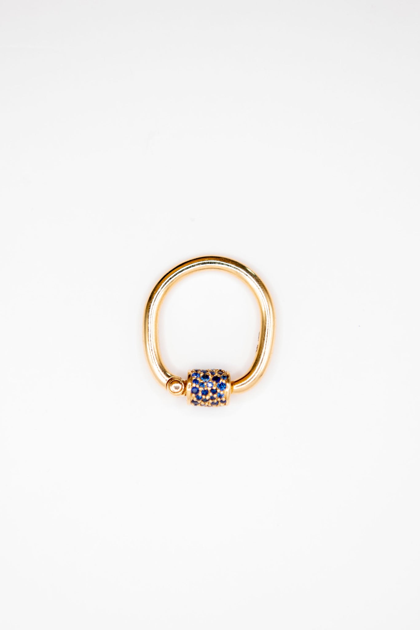MARLA AARON - The Stoned Trundle Lock Ring, Sapphire Blue
