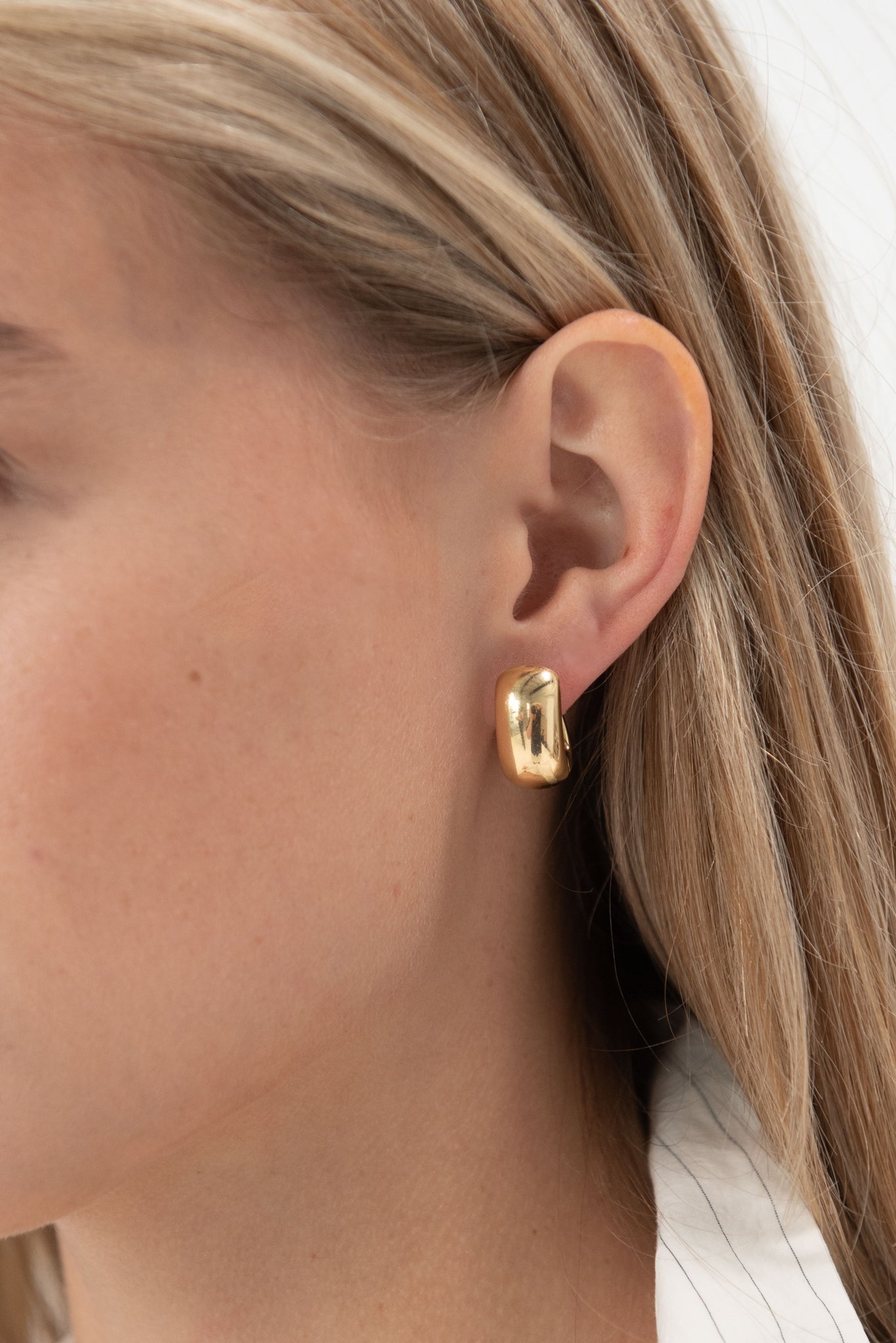 Dome Earring Bases, Yellow Gold