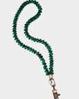 Malachite Rondelle Strand, Yellow Gold