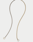 Half And Half Chain Necklace, Mixed Metal