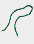 Malachite Rondelle Strand, Yellow Gold