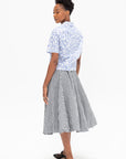 Poplin Bowling Shirt, Blue Lilac