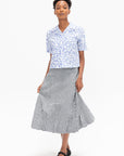 Poplin Bowling Shirt, Blue Lilac