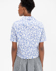 Poplin Bowling Shirt, Blue Lilac