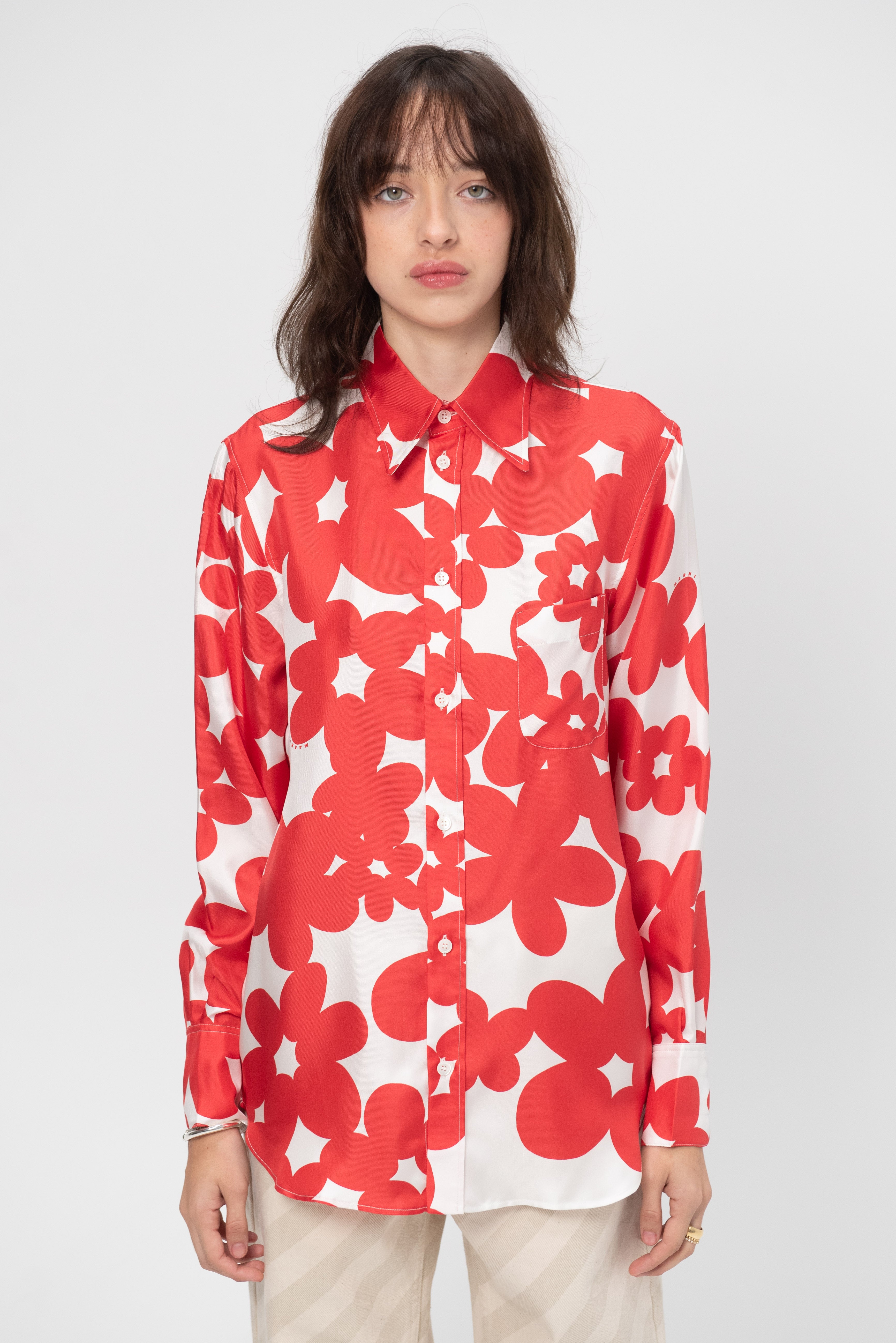 【送料 関税込】 MARNI MARNI STITCHING BACK CONTRASTING SHIRT Marni Shirt – Kick Pleat