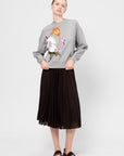 Melodia Floral Print Sweatshirt, Inox