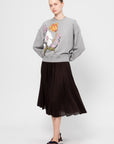Melodia Floral Print Sweatshirt, Inox