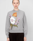 Melodia Floral Print Sweatshirt, Inox